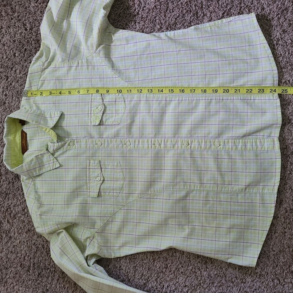 AURA Wrangler Plaid Button Down Top Large - Picture 8 of 8